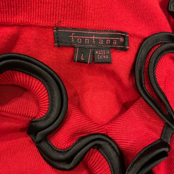 THRIFTED VINTAGE RUFFLE DETAIL SWEATER - Picture 5 of 5